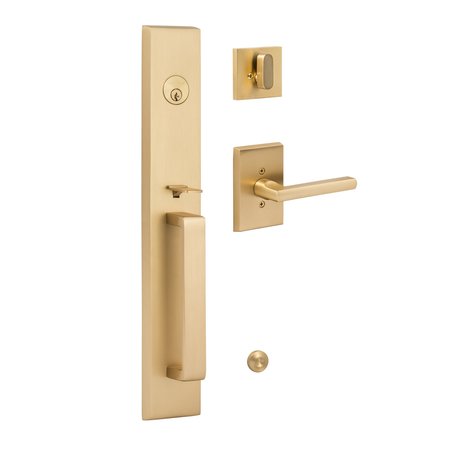 SURE-LOC HARDWARE Sure-Loc Hardware Vail Handleset, Logan Handleset Trim, Satin Brass VL507-LN SB